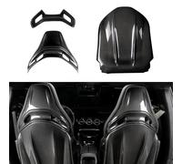 JSWAN 6Pcs Carbon Fiber Seat Back Cover Trim Fit for Benz W177 C118 AMG A45 A45S CLA45 CLA45S Dry Carbon Fiber Interior Replacement Sports Seat Back Kick Mats Backseat Protection (6pcs Covers)