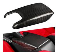 JSWAN Carbon Fiber Armrest Box Cover Compatible with Honda 11th Gen Civic Type R FL5 Console Box Storage Box Trim Covers Interior Accessories (Bright black)