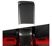 JSWAN Carbon Fiber Center Console Armrest Rear Cover Trim Compatible with 11th Gen Civic Type r FL5 Typer Center Armrest Rear Kick Protection Cover Interior Accessories (Bright black)