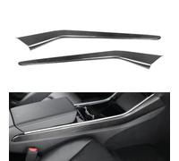 JSWAN Carbon Fiber Center Control Side Trim Cover Fit for Tesla Model 3 (2021 to 2023) Model Y (2021 to 2024) Inner Center Console Gear Control Panel Side Strip Cover Accessories (Bright black)