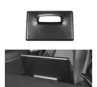 JSWAN Carbon Fiber Center Control Touchscreen Cover Frame for Tesla Model 3 (2017 to 2023) Model Y (2019 to 2024) Center Console Dashboard Multimedia Screen Back Cap (Matte black)
