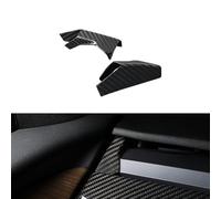 JSWAN Carbon Fiber Dashboard Side Cover Fit for Tesla Model 3 Model Y (2021 to 2023) Dashboard Side Cover Decorative Interior Accessories (Bright black)