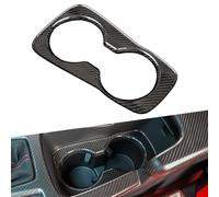 JSWAN Carbon Fiber Front Water Cup Holder Panel Cover Compatible with Honda 11th Gen Civic Type R FL5 (2023-2025+) RHD Cup Holder Cover Trim Car Interior Accessories (Glossy black)