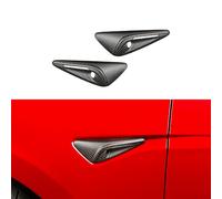 JSWAN Carbon Fiber HW4.0 Side Camera Cover Fit for Tesla New Refreshed Model 3 Highland Performance (2024+) HW 4.0 Turn Signal Side Camera Protection Cover (Full Cover Matte Twill Weave)