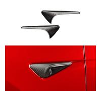 JSWAN Carbon Fiber HW4.0 Side Camera Cover Fit for Tesla New Refreshed Model 3 Highland Performance (2024+) HW 4.0 Turn Signal Side Camera Protection Cover (Half Cover Matte Twill Weave)