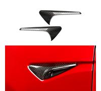 JSWAN Carbon Fiber HW4.0 Side Camera Cover Fit for Tesla New Refreshed Model 3 Highland Performance (2024+) HW 4.0 Turn Signal Side Camera Protection Cover (Half Cover Gloss Twill Weave)