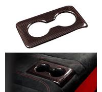 JSWAN Carbon Fiber Rear Seat Water Cup Slot Decorative Cover Fit for 11th Gen Type r FL5 TypeR Back Seat Cup Holder Panel Cover Rear Row Water Cup Holder Frame Trim Cover (Red black)