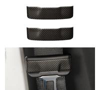 JSWAN Carbon Fiber Seat Belt Buckle Cover for Tesla Model 3 Performance (2017 to 2025+) Model Y (2019 to 2025+) Seat Safety Belt Buckle Decoration Cover Trim (Matte Plain Weave) (2 Pcs)