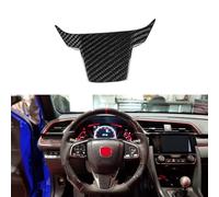 JSWAN Carbon Fiber Steering Wheel Panel Trims for 10th Gen Civic Hatchback Sedan SI Type R FK8 (2017 to 2022) Steering Wheel Cover