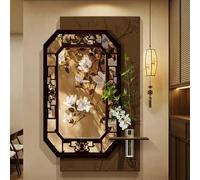 JSWHYBD 3D Sandstone Decorative Art with Chinese Aesthetic, Large-Scale Wall-Mounted Sculpture, Ideal for Entryways, Hallways, and Studies C 70 * 100cm/28 * 39in