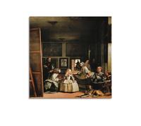 JSWLQ Diego Velazquez(Las Meninas) Artists Poster Picture Print Canvas Wall Paint Arts Decor Modern Home Artworks Gift Idea 20x20inch(50x50cm)
