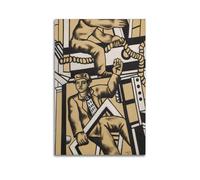 JSWLQ Fernand Leger(Construction Workers' Workshop) Artists Poster Decorative Painting Canvas Wall Art Living Rooms Bedroom Painting 16x24inch(40x60cm)