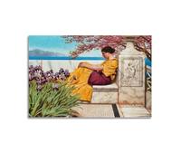 JSWLQ John William Godward(Under The Blossom That Hangs on The Bough) Artists Poster Wall Art Scroll Canvas Painting Picture Living Room Decor Home 24x36inch(60x90cm)