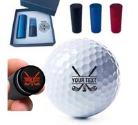 JSWLYWMTPJ 32 Design Custom Golf Ball Stamp,Personalized Golf Ball Stamper, Self-Inking Golf Ball Stamp Markers Reusable Golf Ball Mark Your Own Golf Ball Stamp Golfer Gift Golfing Accessories