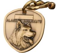 JSWLYWMTPJ Various Shield Personalised Dog ID Tags For Pets Engraved，Alaskan Malamute Custom Pure Copper Dog Tag