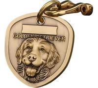 JSWLYWMTPJ Various Shield Personalised Dog ID Tags For Pets Engraved,Golden Retriever Custom Pure Copper Dog Tag