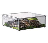 JSY Clear Fridge Organizer With Lid Fridge Shelf Freezer Storage Containers Refrigerator Storage Box Fridge Parts & Accessories (Size : B)