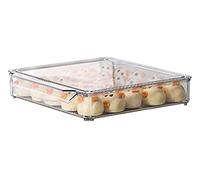 JSY Clear Fridge Organizer With Lid Fridge Shelf Freezer Storage Containers Refrigerator Storage Box Fridge Parts & Accessories (Size : A)