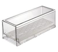 JSY Refrigerator Drawer Organizer Clear Storage Box Fruit Vegatable Meat Freezer Fridge Stackable Organizer Bins Fridge Parts & Accessories (Color : S with Drain)