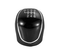 JSYALMSLW for Mondeo 4 Mk4 for Focus S-Max C- Max for Kuga for Galaxy 5/6 Speed Gear Shift Knob Leather Shifter Lever Headball Gear Stick Knob(Black 6 Speed R135)