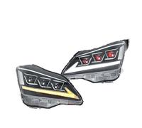 JSYALMSLW Headlight Assembly For Toyota For Crown 2003-2008 LED Headlights 12th Gen DRL Animation Front Lamps Assembly With Red Demon Eyes