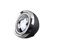 JSYALMSLW Motorcycle Headlight For GN125 For CG125 Week 8 Universal Retro Motorcycle Modified General LED Super Bright Headlight Day Light Headlamp 6.5 Inch(Plating and black)