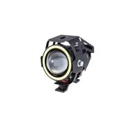 JSYALMSLW Motorcycle Headlight Universal Motorbike Auxiliary U7 LED Driving Lamp LED Auxiliary Driving Lamp Angel Eye Motorcycle Headlight Fog Light(2 Pcs-Blue)