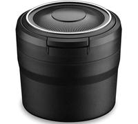 JSYDMA Car Ashtray for Mercedes Benz E class E class coupe E class Cabriolet GLA, Easy Clean Up Detachable Portable Car Ashtray with LED Light with Flip Lid,A-Black