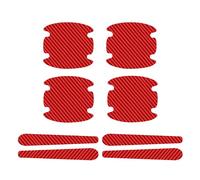 JSZDCVYBL Car Door Handle Scratch Protector for Honda S2000 1999-2009 AP1 AP2 Paint Protection Film Carbon Fiber Texture Door Bowl Guard Anti-Scratch Exterior Accessories Set of 8 Pcs,C-Red