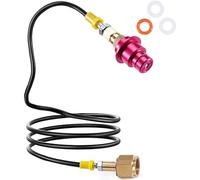 JSZDFSV High Pressure CO2 Adapter Hose, Copper+Aluminum, Pink, 1 feet, Easy Installation, 1 Pack