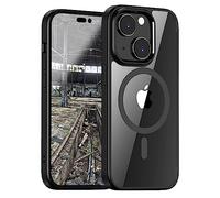JT Berlin Pankow Hybrid Protective Case Compatible with Apple iPhone 13 Case (Optimised for Magnetic Charging, Camera and Screen Protector) Black/Transparent