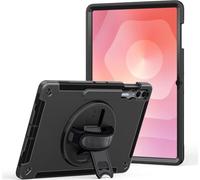 JT Berlin Rugged Kickstand & Handstrap Case Compatible with Samsung Galaxy Tab S11 Ultra/S10 Ultra/S9 Ultra/S8 Ultra (Rotating Hand Strap, S-Pen Holder, Full Access) Black