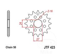 Front Sprocket For Suzuki GSX 1300 BK 08-24 JT Narrow Spline Steel Id:24/27