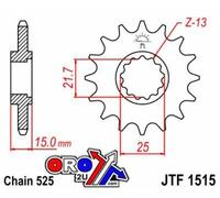 JT Front Sprocket Jtf1515.15 Jt
