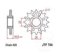 Fits Aprilia Rsv 1000 R Tuono 2004-2011 Front Sprocket 15 Tooth Pitch 525 Narrow