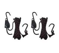 JT-HLM 2pcs 1/4" x 16ft Adjustable Ratcheting Pulley System Bungee Cord, kayak bow and stern tie downs, canoe strap kit