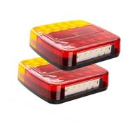 JT-HLM 2pcs LED Trailer Lights, Rear Tail Light LED, Trailer Lights with 7 Pins and 7.5m Cable, 12V Tail Brake Indicator Trailer Light for Trailer Camper Van Truck