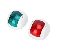 JT-HLM Marine light for dock, pontoon boat led light, LED Navigation Side Bow Lights Plastic House Marine Boat Yacht Red & Green (White)