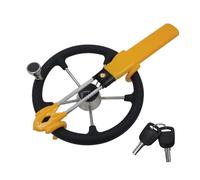 JT-HLM Twin Bar Steering Wheel Lock Stop, Car Steering Wheel Locks, Steering Locks, Retractable Car Bar Crook Lock, Anti-Theft Security Device with 2 Keys for Auto Truck Van