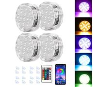 JT-HLM Wireless Battery Powered Boat Lights, Waterproof Marine Led Lights, Interior Light for Boat Deck Courtesy Light, for Fishing Pontoon Sailboat Kayak, RGB Multi Color Remote