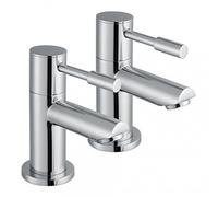 JT Pickfords | Aspen Bathroom Single Lever Chrome Bath Hot & Cold Taps |