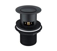 JT Pickfords | Matt Black Slotted Basin Sink Push Pop Up Click Clack Waste Plug