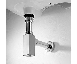 JT Pickfords | Modern Square Chrome Basin/Bidet Bottle Trap | Solid Brass | 320mm