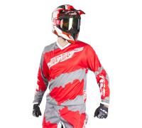 JT Racing C4-Ripper MX Shirt Grey/RedL Grey,Red