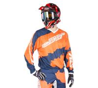 JT Racing C4-Ripper MX Shirt Orange/BlueL Orange,Blue