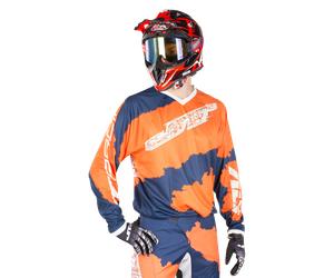 JT Racing C4-Ripper MX Shirt Orange/BlueL Orange,Blue