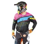JT Racing Hyperlite Blueprint MX Shirt Black/Blue/PinkL Black,Blue,Pink