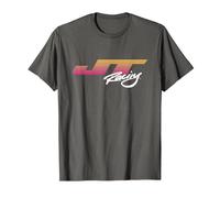 JT Racing Sunset Stripes Logo T-Shirt, Men, Asphalt Grey, Large