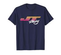 JT Racing Sunset Stripes Logo T-Shirt, Men, Navy Blue, 3X-Large