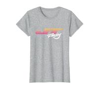 JT Racing Sunset Stripes Logo T-Shirt, Women, Heather Grey, Large